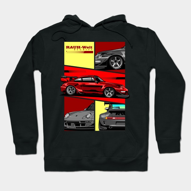 Rauh Welt Begriff Mix Red Hoodie by aredie19